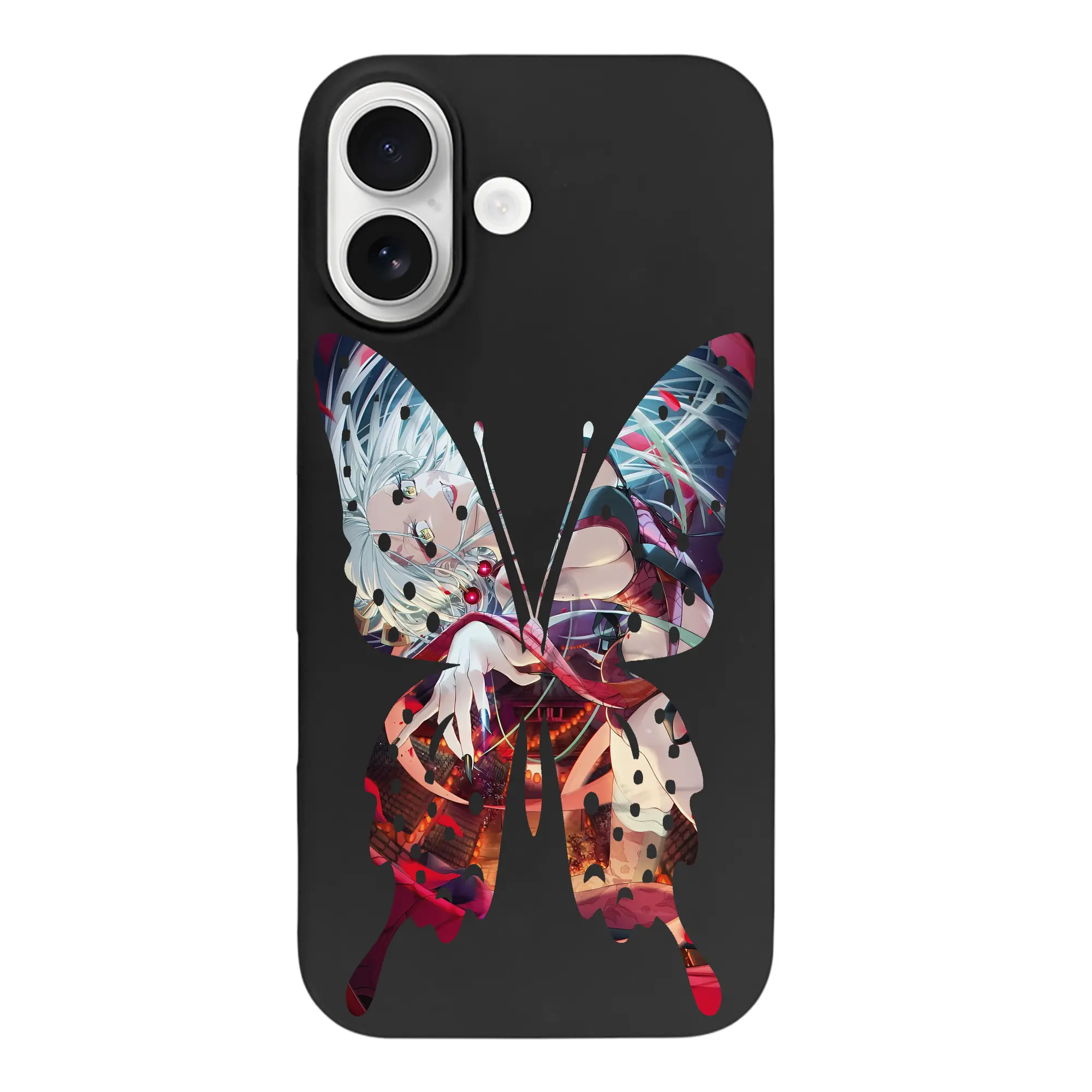 鬼滅の刃 グッズ,堕姫 - iPhone 17 シリーズ シリコンケース 薄型 耐衝撃 指紋防止 ソフトタッチカバー 精密フィット 傷防止 保護ケース iPhone 17/17 Air/17 Pro/17 Pro Max 対応